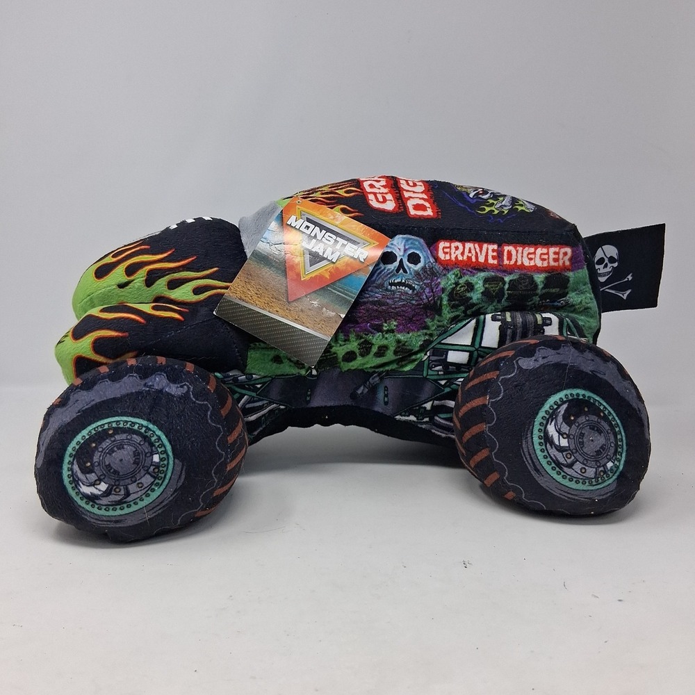 Monster Jam Grave Digger Plush Stuffed Pillow Buddy Soft Polyester New 13" I